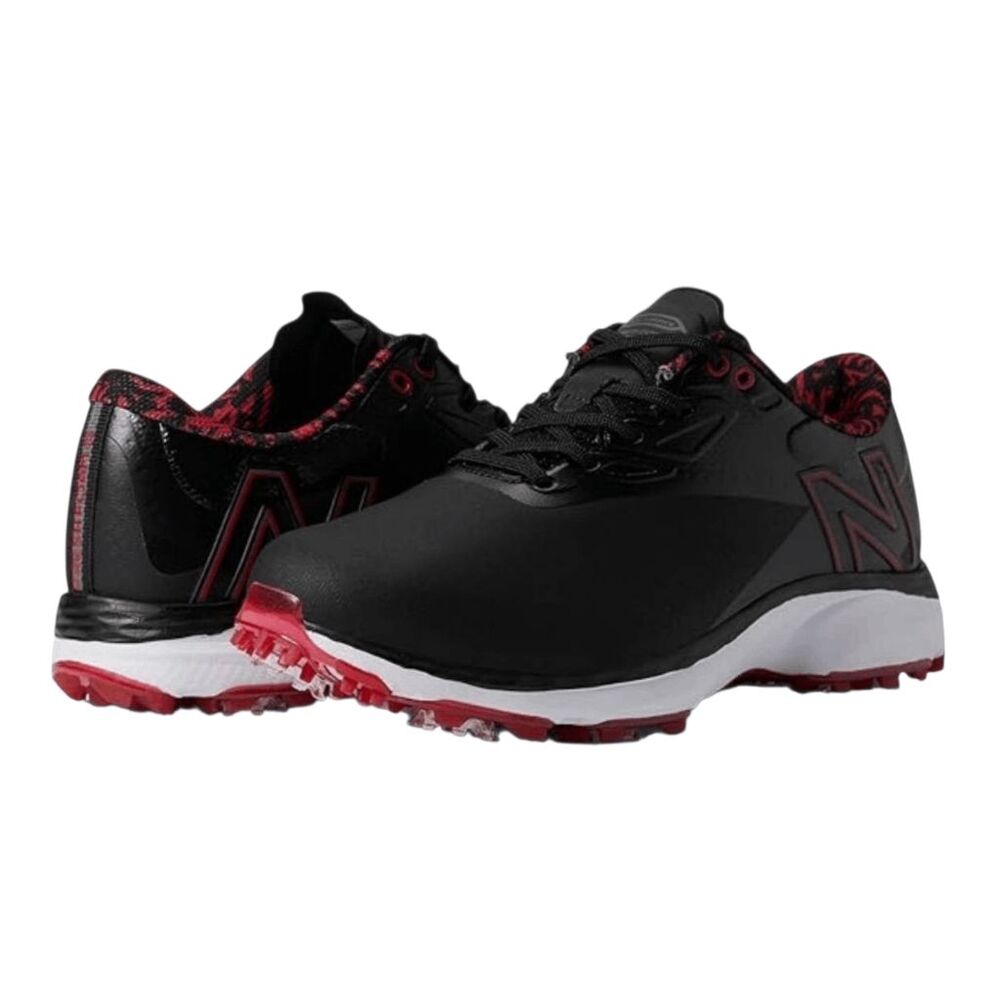 NWT NEW BALANCE Fresh Foam X Defender 'Black/Red' Spiked Golf Shoes Size 10